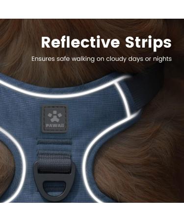 Shop Pawaii XS Dog Harness for Small Dogs - Anti-Pull Adjustable & Breathable | Denim Blue - Buy Online on GoSupps.com