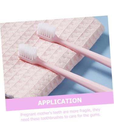 Minkissy 2-Pack Sensitive Gums Toothbrushes - Soft Bristle for Pregnant Women & Kids - Pink Oral Care Brush - Buy Online on GoSupps.com