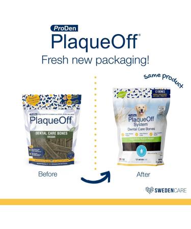 Swedencare UK ProDen PlaqueOff Dental Bones Vegetable Fusion (Pack of 13 - 485 g) for Dogs Bad Breath Plaque Tartar Veggie 37.31 g (Pack of 13) - Buy Online on GoSupps.com