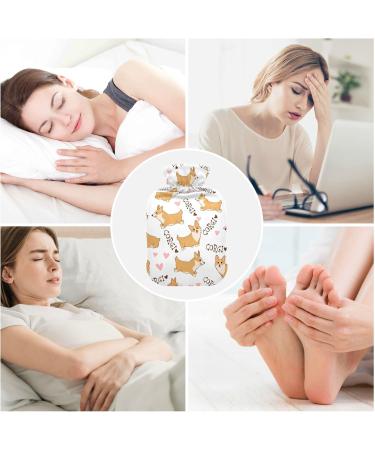 Cartoon Welsh Corgi Hot Water Bottle with Cover - 2L Heating Bag for Pain Relief | Perfect for Women | International Shipping - Buy Online on GoSupps.com