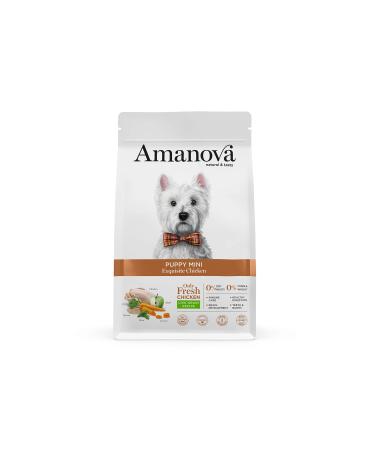 Amanova Super Premium Dry Food for Small or Small Breed Puppies Chicken Flavor - 100% Natural, Hypoallergenic and Monoprotein - Cruelty Free (2 Kg)