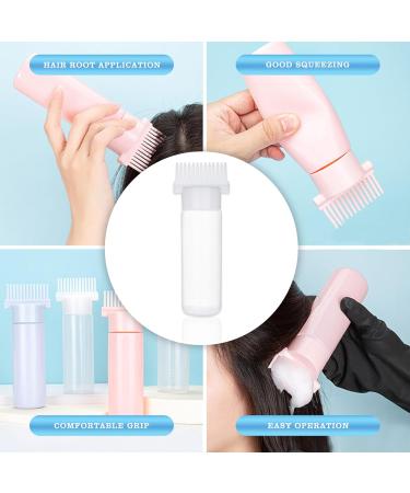 HEKARBAMILL Hair Oil Applicator Bottle 180ml Root Comb Applicator Bottle with Clear Scale and 13 Oil Outlets Portable Hair Dye Bottle for Hair Care and Styling White Applicator Bottles - Buy Online on GoSupps.com