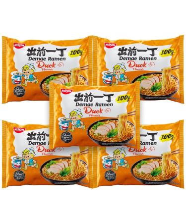 Nissin Demae Ramen Instant Noodles - Duck Flavour 100g (Pack of 5)