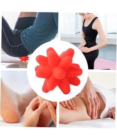 Frcolor 3-Stars Fitness Ball Set | Muscle Massage Gear - Portable Foot Massager & Massage Roller (3PCS Red 8x8cm) - Buy Online on GoSupps.com