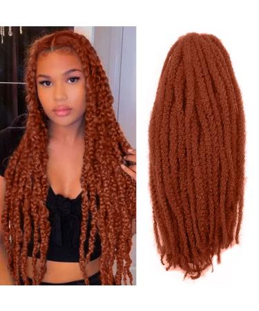 Afro Kinky Twist Crochet Hair Braids Marley Braid Hair 24inch Senegalese Curly Crochet Synthetic Braiding Hair (6Packs,#350) #350 24 Inch