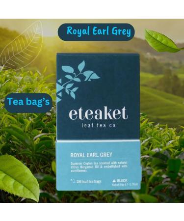 Eteaket Leaf Tea Co Infusion & Black Tea-Bag Pick N Mix - Choose From with 5 Flavours | Breakfast Blend Isle of Harris Gin Perfect Peppermint Royal Earl Grey - Pack of 3 - Buy Online on GoSupps.com
