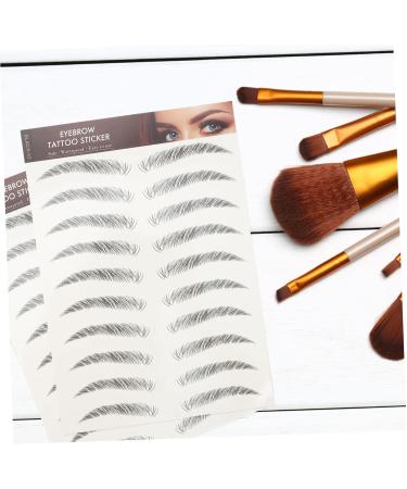 Mipcase 84 Pcs Eyebrow Stickers Make up Kit Imitation Eyebrow Tattoos Temporary Brow Tattoos Black Eyebrow - Buy Online on GoSupps.com