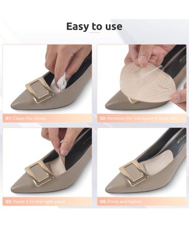 Metatarsal Pads 4 Pairs - High Heel Inserts for Pain Relief - Soft Gel Forefoot Cushions for Mortons Neuroma & Callus - Women & Men - Buy Online on GoSupps.com