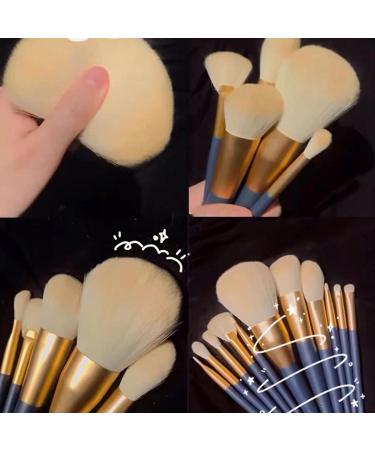 Soft Synthetic Makeup Brush Set (12pcs) - Professional Face & Eye Brushes for Powder Concealers Eyeshadows & Blush - Colorful Collection - Buy Online on GoSupps.com