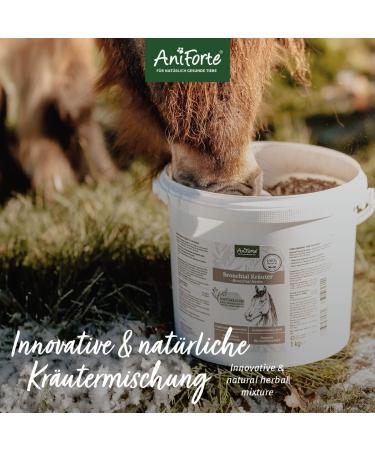 AniForte Bronchial Herbs for Horses 1kg - Natural Respiratory Support with Methylcysteine | Cough Relief & Healthy Airways - Buy Online on GoSupps.com