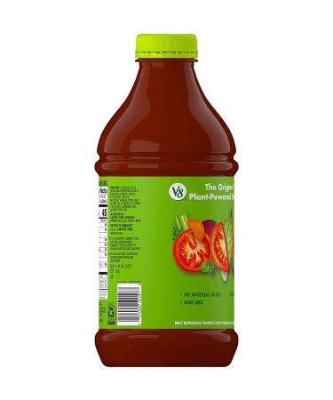V8 Low Sodium Original Vegetable Juice 46 FL OZ Bottle (Pack of 6) - 100% Vegetable Blend with Tomato Juice - Buy Online on GoSupps.com