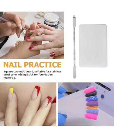 iplusmile Palette Cosm tique en Acier Inoxydable Anneau Grosse Taille Carr M lange Fond de Teint Nail Art Professionnel Femme Usage Beaut  - Buy Online on GoSupps.com