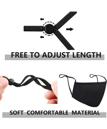 Adjustable Elastic Bands for Masks - 10 Inch High Stretch Straps for DIY Masks - 50PCS Black - Buy Online on GoSupps.com