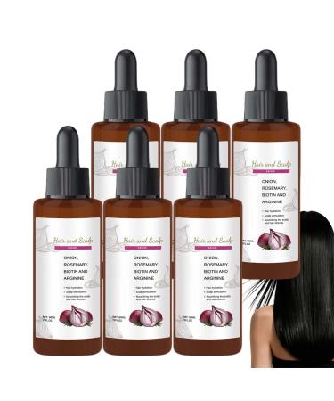 S rum de croissance capillaire l'oignon et au romarin s rum pour le cuir chevelu spray de croissance capillaire pour femmes la formule l g re s rums nourrissants pour le cuir chevelu. (6PCS)