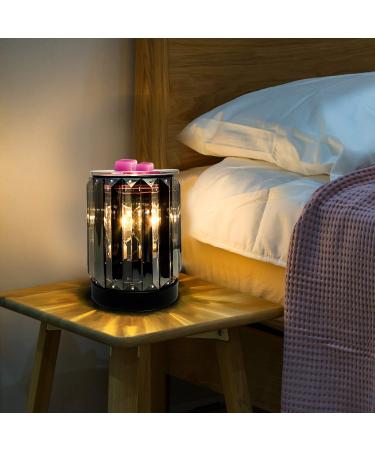 Leyoue Electric Wax Melter & Essential Oil Warmer Night Light - Ironwork Crystal Design | Aroma Decor Lamp for Gifts & Decor - Black - Buy Online on GoSupps.com