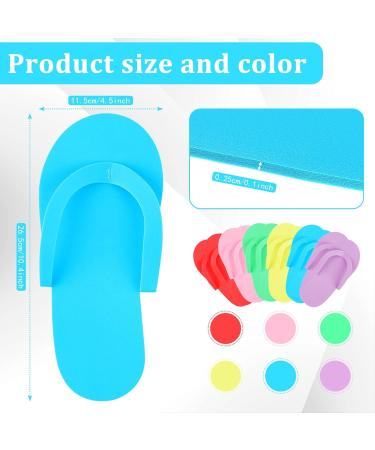 NICEMOVIC 72 Pairs Disposable Pedicure Slippers | Multi-Color Foam Flip Flops for Salon & Spa | Bulk Pedicure Shoes for Women - Buy Online on GoSupps.com