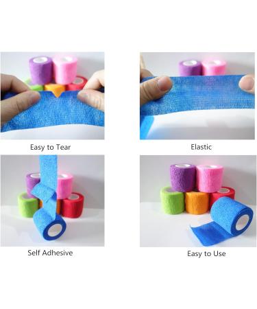 Transun Moo Self Adhesive Bandage Wrap - 6 Pack 3x5 Yards - Breathable Cohesive Vet Wrap for Pets - Elastic Self-Adherent Tape - Buy Online on GoSupps.com