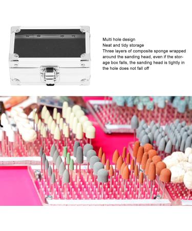 Nail Drill Bits Holder Drop Resistant Multi Hole Nail Drill Bits Stand Displayer Organizer Container (Silver) - Buy Online on GoSupps.com