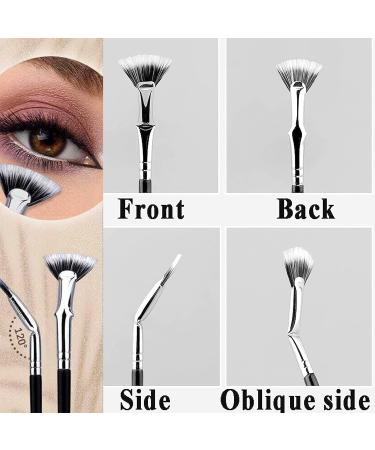 Dfcdcoo Dolly Mascara Fan Brush - Angled Eyelash & Eyebrow Makeup Brush Set (2PCS) - Buy Online on GoSupps.com