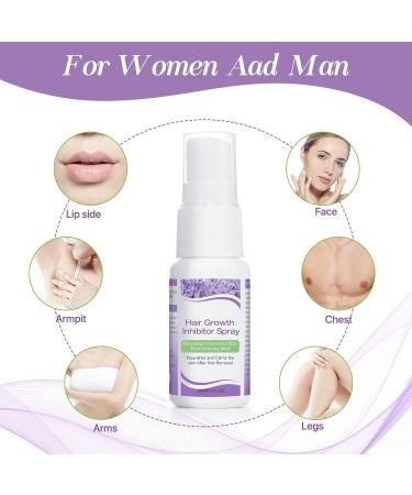 Premium Hair Inhibitor for Face & Body - Non-Irritating Permanent Hair Growth Stopper - Bikini Arm Armpit Leg - Lavender Flavor - Buy Online on GoSupps.com
