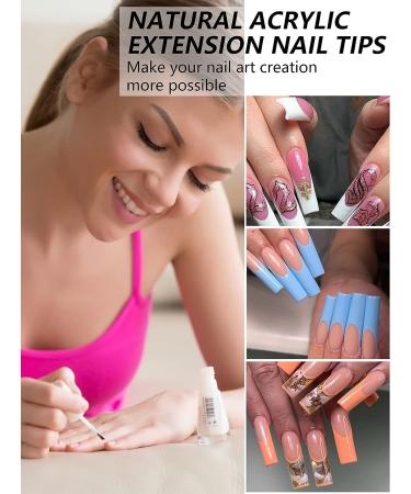 Yokilly Clear Coffin Nails Tips - 550PCS Long C Curved Nail Tips for Acrylic Nails - Professional Half Cover Square Soft Gel Fake Nail Tips for Nail Salons and DIY Nail Art - Buy Online on GoSupps.com