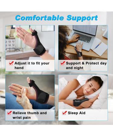 Fasola Reversible Thumb Brace - Breathable Thumb Support with Metal Splint - Carpal Tunnel & Arthritis Relief - L Rose - Buy Online on GoSupps.com
