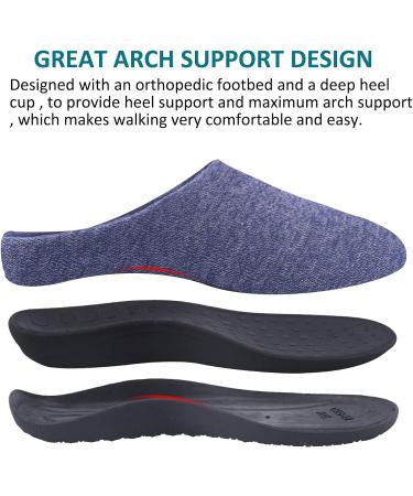 Git-up Orthotic Slippers for Plantar Fasciitis Pain Relief - Blue, 9 Wide Women/7 Wide Men - Buy Online on GoSupps.com