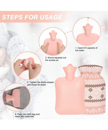 Votuku Unicorn Heat Bottle with Fluffy Cover & Belt - Soft Plush Hot Water Bottle for Hands Feet Neck & Back Relief - Buy Online on GoSupps.com