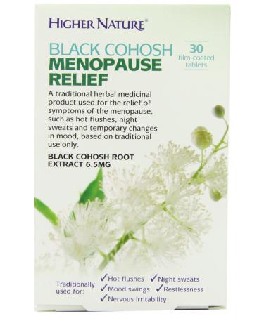 Higher Nature Black Cohosh Menopause Relief 30 Tablets