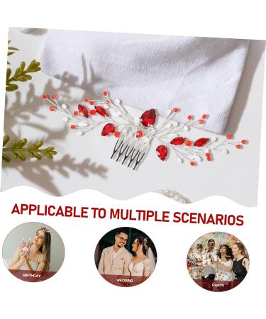 FRCOLOR Rhinestone Hair Clips Hair Rhinestone Hair pin Hair for Women Womens Headpiece Girls Hairpin Rhinestone Headpieces for Women Girl Headpiece Metal Hair Piece Glass Hair Comb Clips - Buy Online on GoSupps.com