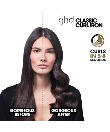 GHD Classic Curl Hair Curling Iron - Professional Black Curler for Glamorous Defined Curls | Safer-for-Hair Styling Tool - Buy Online on GoSupps.com