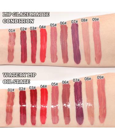 Matte Hydrating Lip Glow Oil - Plumping Transparent Lip Gloss for Long-Lasting Wear | Waterproof Liquid Lipstick #02 - Perfect for Girls & Women - Buy Online on GoSupps.com