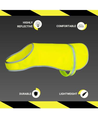 My Furry Friend Dog Safety Vest High Vis/Hi-Vis | Highly Reflective Lightweight Cotton Dog Jacket | Keep Your Dog Safe Visible From Cars Cyclists Hunting Accidents | 3 Sizes (S/M/L) | (Medium Yellow) Medium Yellow - Buy Online on GoSupps.com