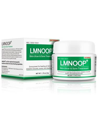 LMNOOP  Skin Ulcer Healing Ointment  for Foot & Leg Ulcers  Sores  Varicose Ulcers  Stasis Ulcers  Bedsores  Cuts  Burns  Skin Infections  Natural Ingredients Deep Wound Healing Ointment 1.76 Ounce