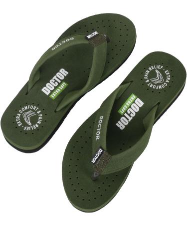 DOCTOR EXTRA SOFT Women's Ortho Care Orthopaedic Diabetic Flipflops OR-D-16 Olive - Buy Online on GoSupps.com