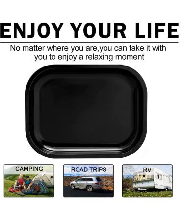 TLHOA Metal Rolling Tray - Black (7 x 5.5) | Durable and Stylish Tray - Buy Online on GoSupps.com