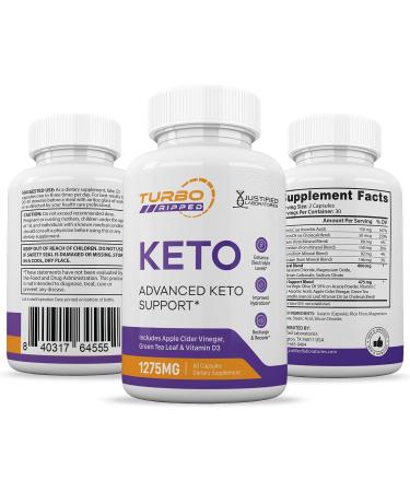 (2 Pack) Turbo Ripped Keto ACV Pills 1275MG Keto Support Blend Capsule Alternative to Keto ACV Gummies Formulated with Apple Cider Vinegar Extra Virgin Olive Oil Powder Green Tea Leaf 120 Capsules - Buy Online on GoSupps.com