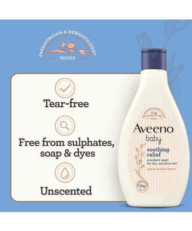 Aveeno Baby Soothing Relief Emollient Wash 250ml - Gentle Skin Care Solution - Buy Online on GoSupps.com