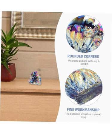 PLAFOPE House Ornaments Crystal Cluster Gem Ornament Decor for Table Crystal Decoration Unique Crystal Cluster Energy Colorful 4.00X3.00X3.00CM - Buy Online on GoSupps.com