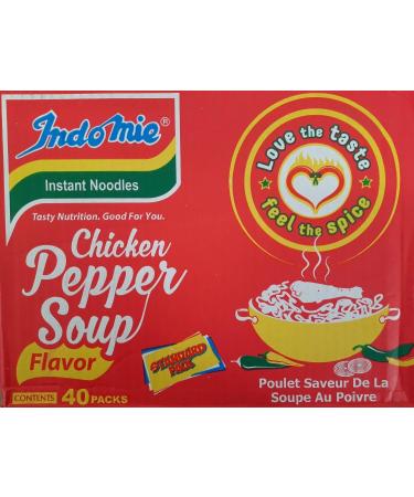 Blue Mountain Peak Indomie Instant Noodles Chicken Pepper Soup 100g Box of 40 - Product of Nigeria - Buy Online on GoSupps.com