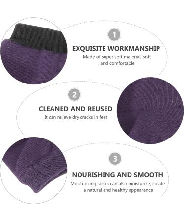 Milisten 5 Pairs Moisturizing Socks Foot Moisturising Socks Slipper Socks Dry Hard Cracked Skin Socks Cracked Spa Socks Moisturizing Heel Socks Dry Feet Anti-Crack Cotton Ankle Socks Purple - Buy Online on GoSupps.com