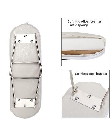 Nail Pillow Hand Rest - Microfiber Leather Arm Cushion Stand for Professional Manicures (White) - Buy Online on GoSupps.com