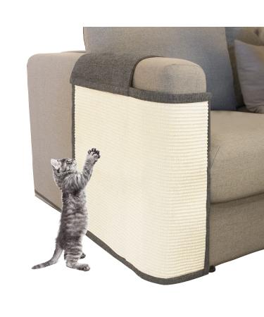 Oroonoko Cat Scratch Furniture Protector with Natural Sisal for Protecting Couch Sofa Chair Furniture Dark Grey Right Hand