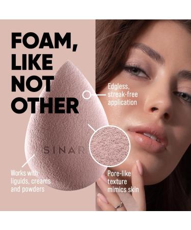 SINART Makeup Sponge Beauty Makeup Foundation Blender For Liquid Cream & Powder Products Original Premium PROsponge Vegan Cruelty & Latex-Free (Beige) - Buy Online on GoSupps.com