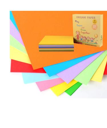 24lb 10 x 10inch 10 Colored Origami Paper Handmade Folding Paper Square Paper for Kids School DIY and Arts & Crafts,100sheets