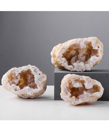 Natural Crystal Rough Natural Agate Geode Slice Quartz Cluster Crystal Points Minerals Specimen High Crystal Cuarzo Cluster/Druzy Natural Reiki Rock Used for Clarity and Purpose 400-500g (Size : 250- 150-200g - Buy Online on GoSupps.com