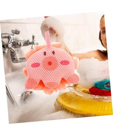 FOMIYES 2pcs Cartoon Bath Ball Pouf - Cute Kids Body Loofahs & Wall-Stick Scrubbers for Bath & Shower - Portable Baby Cleaning Supplies - Buy Online on GoSupps.com