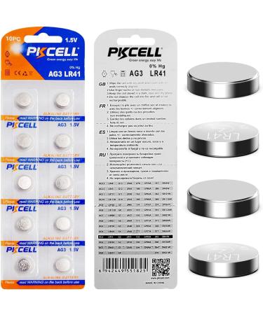 LR41 Batteries 192 392 AG3 V3GA 1.5v Alkaline Button Cell Batteries 10Pcs - Buy Online on GoSupps.com