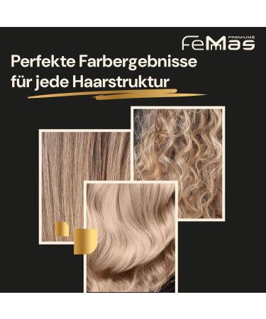 Femmas Bleaching Powder Set Vegan & Developer 3 Percent Ultra Strong & Dust-Free with Nutrient Rich Oils I Hair Bleach Kit for Home in Salon Quality I Bleaching of 7-9 Tone Levels - 17.6 Oz - 35.2 Fl Oz - Buy Online on GoSupps.com