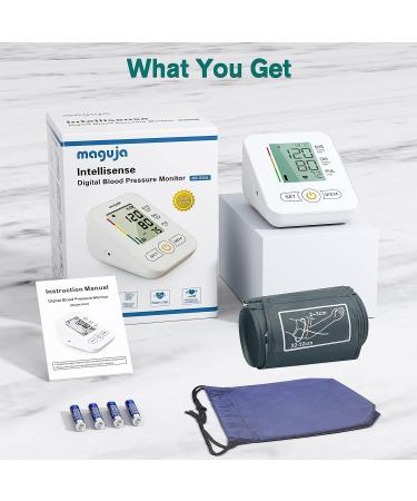 Upper Arm Blood Pressure Monitor with Extra Large Cuff - LCD Screen, Automatic Digital BP Machine for Home and Travel Use (Off-White) - Buy Online on GoSupps.com
